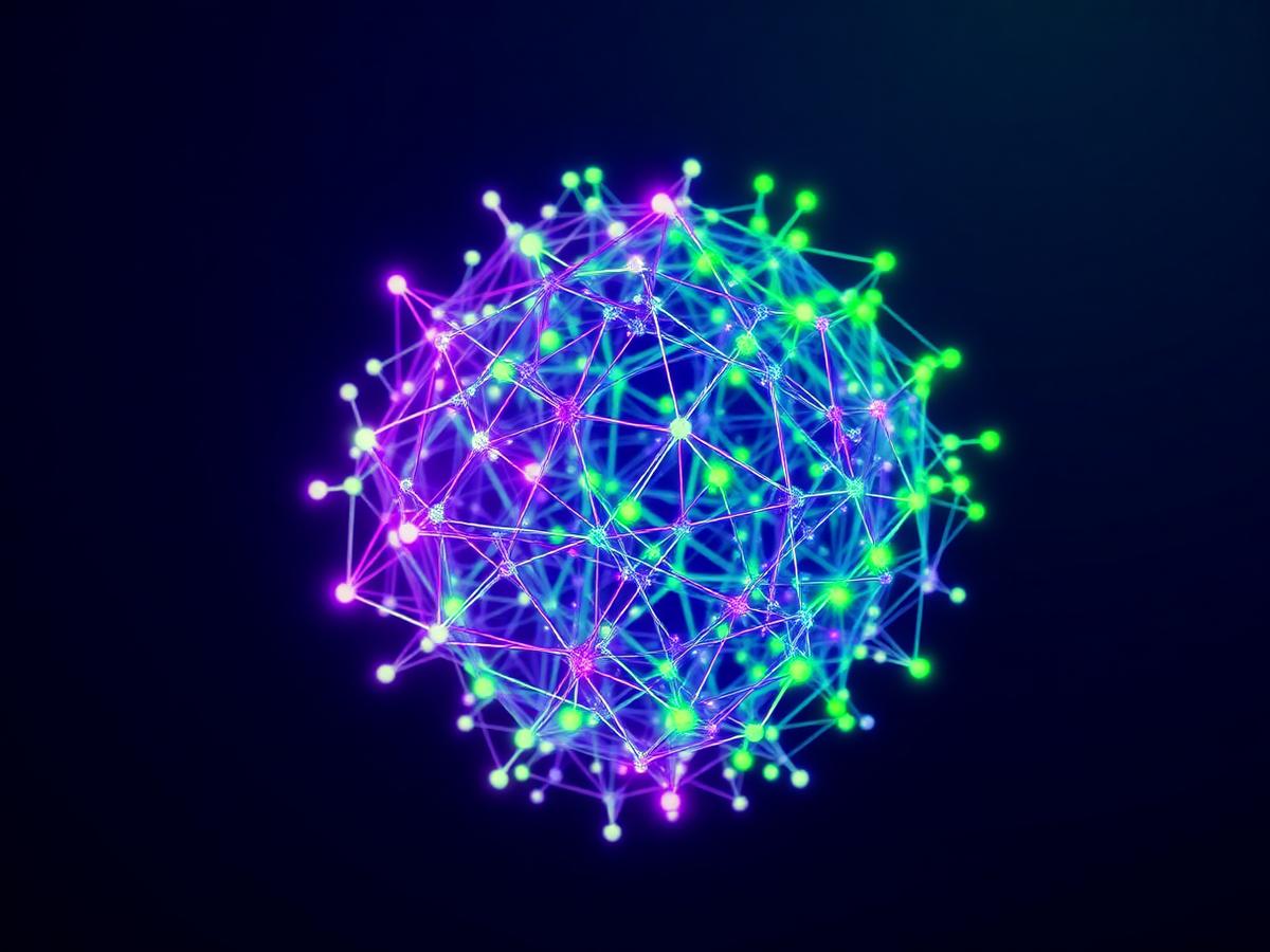 Glowing neural network visualisation
